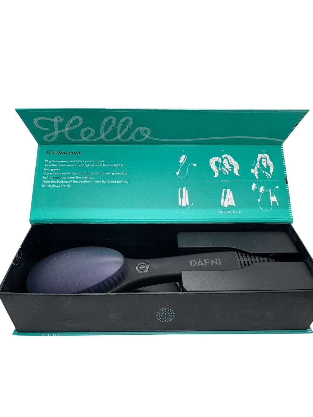 DAFNI Hair Straightening Brush Ceramic DH1.0B-SE Black/Purple